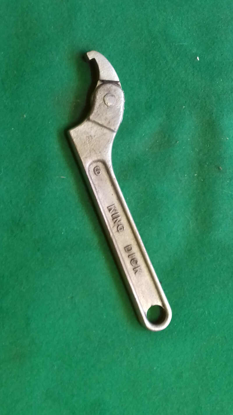 KING DICK ADJUSTABLE 6 INCH "C" SPANNER HOOK WRENCH - Click Image to Close