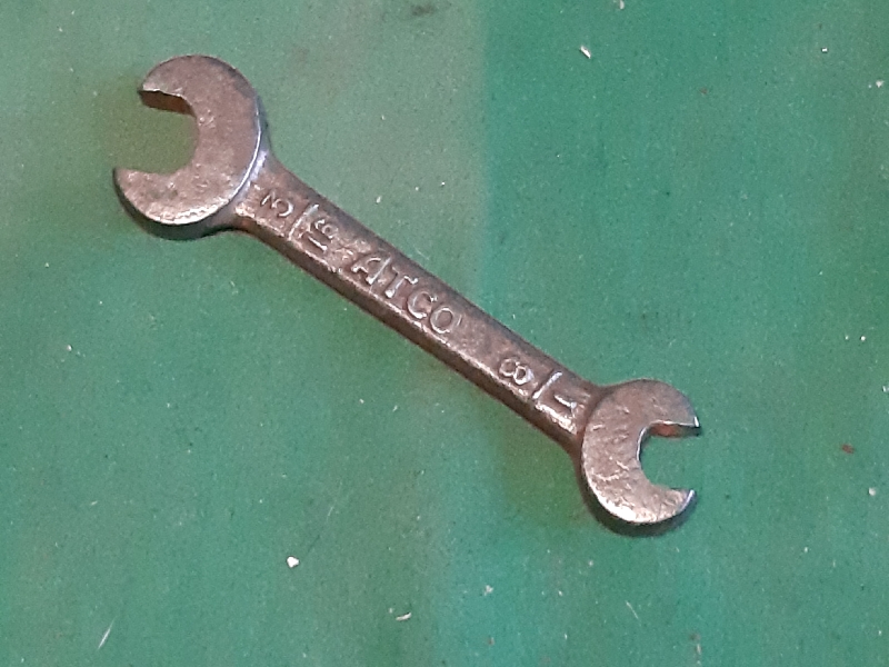 VINTAGE ATCO MOWER SPANNER 1/8 X 3/16W - Click Image to Close