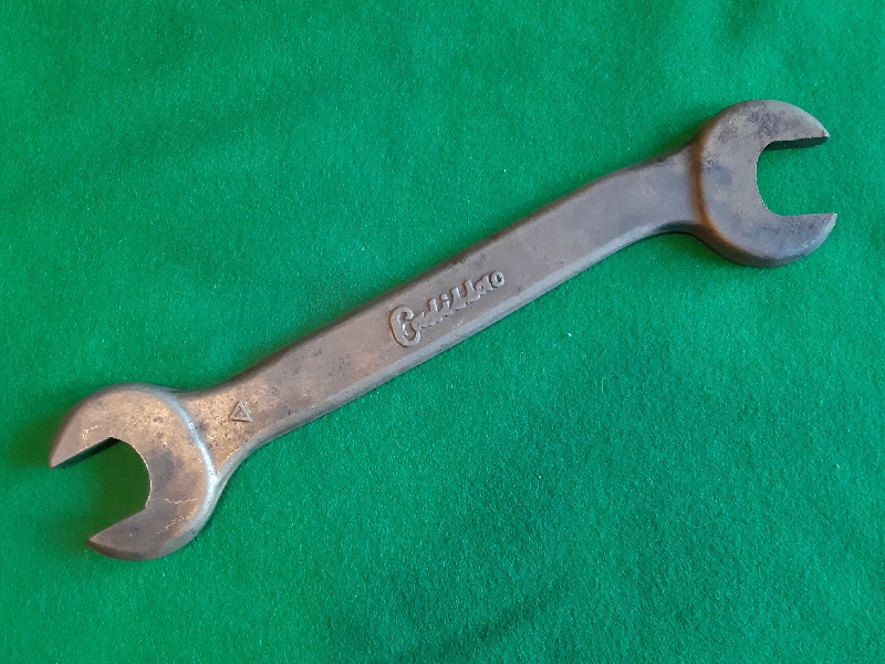VINTAGE CADILLAC TOOLKIT OPEN END SPANNER 3/4 X 7/8 - Click Image to Close