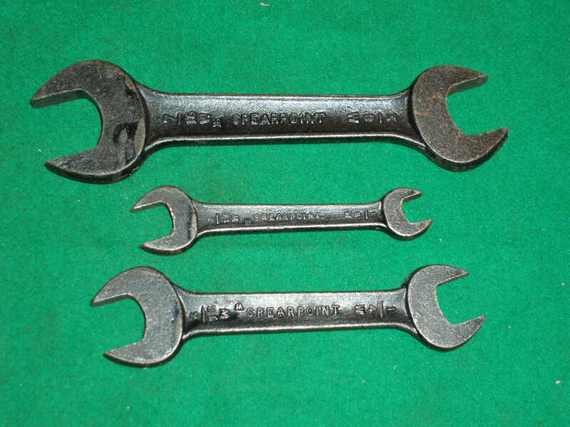 VINTAGE SPEARPOINT TOOLKIT OPEN END SPANNER SET - Click Image to Close
