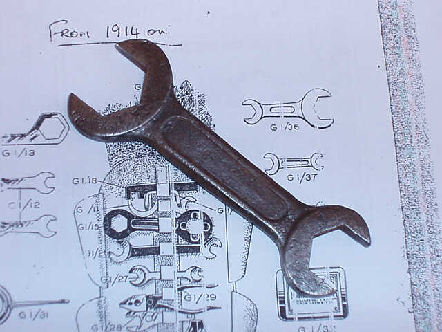 ARIEL M A G ENGINE TOOLKIT SPANNER G1 / 37 RARE - Click Image to Close