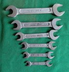 KING DICK VINTAGE WHITWORTH SIZE O E SPANNER SET 1/8 - 1/2W KING DICK VINTAGE WHITWORTH SIZE O E SPANNER SET 1/8 - 1/2W