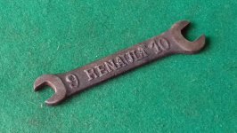 VINTAGE RENAULT TOOLKIT SPANNER 9 X 10 297382C VINTAGE RENAULT TOOLKIT SPANNER 9 X 10 297382C