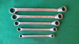 ELORA GERMANY AF SIZE RING SPANNER SET 3/8- 7/8 INCH ELORA GERMANY AF SIZE RING SPANNER SET 3/8- 7/8 INCH