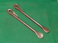 A PAIR OF 1944 DATED 10 INCH TYRE LEVERS A PAIR OF 1944 DATED 10 INCH TYRE LEVERS