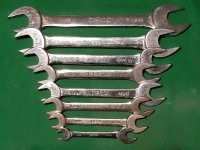 TIPCO BRITISH MADE WHITWWORTH SPANNER SET 1/8 TO 9/16W TIPCO BRITISH MADE WHITWWORTH SPANNER SET 1/8 TO 9/16W
