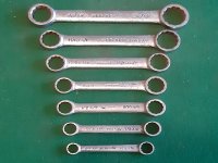 KING DICK AF SIZE FLAT RING SPANNER SET 3/8 X 7/8 INCH AF RARE" KING DICK AF SIZE FLAT RING SPANNER SET 3/8 X 7/8 INCH AF RARE"