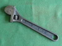 VINTAGE KING DICK 8 inch ADJUSTABLE SPANNER VINTAGE KING DICK 8 inch ADJUSTABLE SPANNER